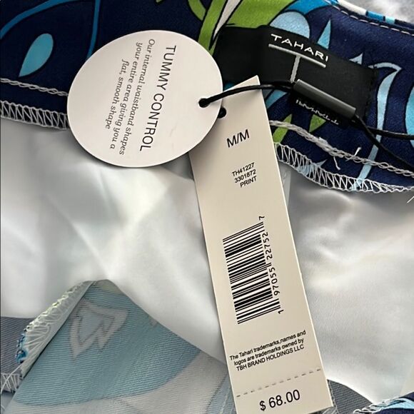 Tahari Tummy Control True Stretch Vibrant Floral Pull on Pants Sz M NWT - Picture 8 of 12